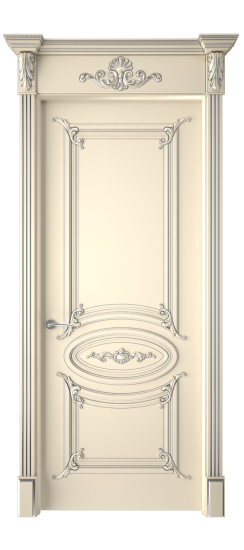 Багет 9.1 ДГ | Слоновая кость патина серебро