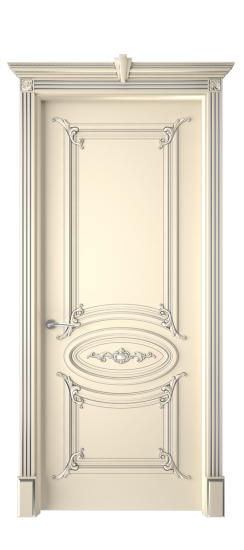 Багет 9.1 ДГ | Слоновая кость патина серебро