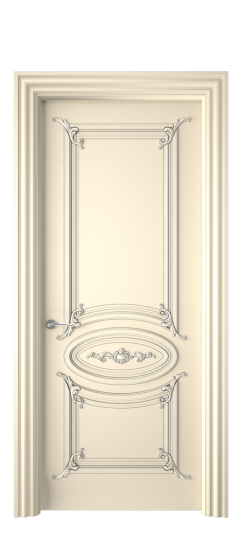 Багет 9.1 ДГ | Слоновая кость патина серебро