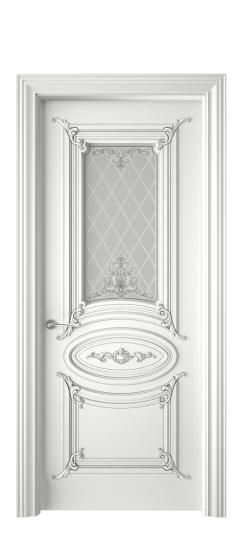 Багет 9.1 ДО | Белая эмаль патина серебро