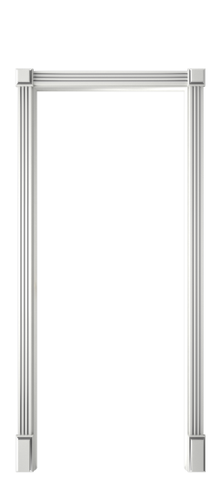 Багет 9.1 ДО | Белая эмаль патина серебро