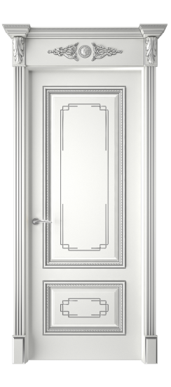 Багет А11.2 ДГ | Белая эмаль патина серебро