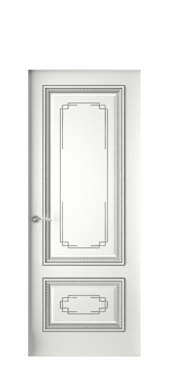 Багет А11.2 ДГ | Белая эмаль патина серебро