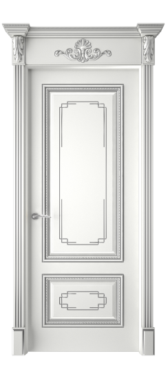 Багет А11.2 ДГ | Белая эмаль патина серебро