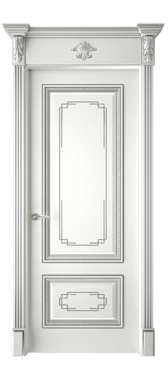 Багет А11.2 ДГ | Белая эмаль патина серебро