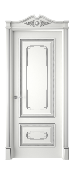 Багет А11.2 ДГ | Белая эмаль патина серебро