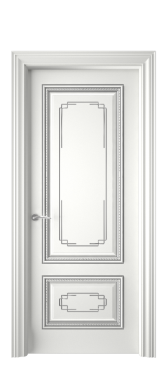 Багет А11.2 ДГ | Белая эмаль патина серебро