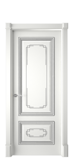 Багет А11.2 ДГ | Белая эмаль патина серебро