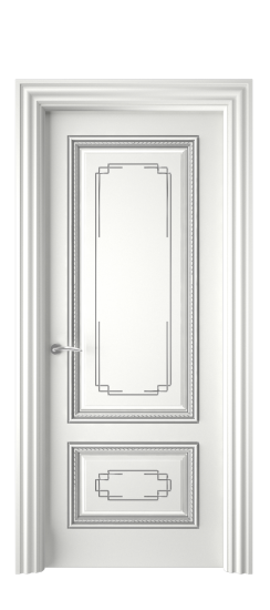 Багет А11.2 ДГ | Белая эмаль патина серебро