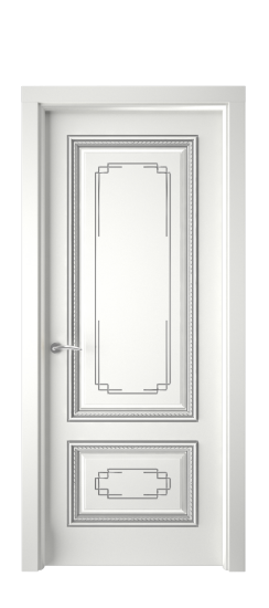 Багет А11.2 ДГ | Белая эмаль патина серебро