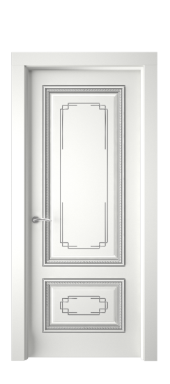 Багет А11.2 ДГ | Белая эмаль патина серебро