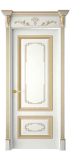 Багет А11.2 ДГ | Белая эмаль патина золото