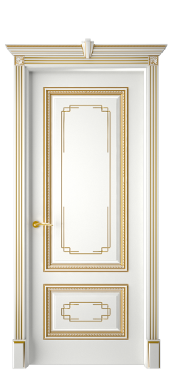 Багет А11.2 ДГ | Белая эмаль патина золото