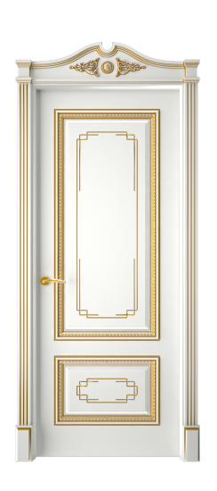 Багет А11.2 ДГ | Белая эмаль патина золото