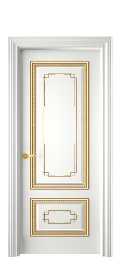 Багет А11.2 ДГ | Белая эмаль патина золото