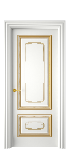 Багет А11.2 ДГ | Белая эмаль патина золото