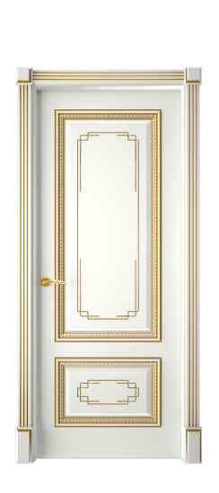 Багет А11.2 ДГ | Белая эмаль патина золото