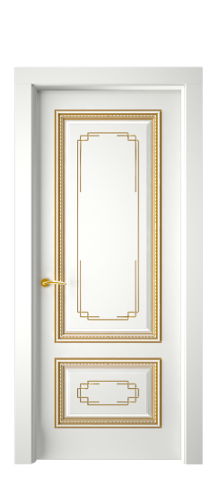 Багет А11.2 ДГ | Белая эмаль патина золото