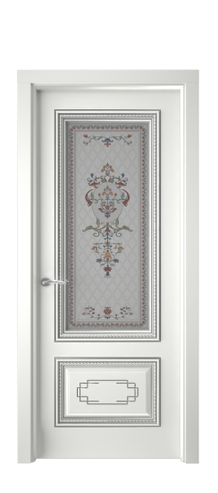 Багет А11.2 ДО | Белая эмаль патина серебро