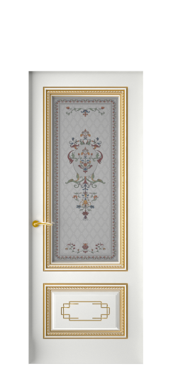 Багет А11.2 ДО | Белая эмаль патина золото