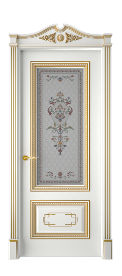 Багет А11.2 ДО | Белая эмаль патина золото