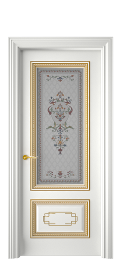 Багет А11.2 ДО | Белая эмаль патина золото