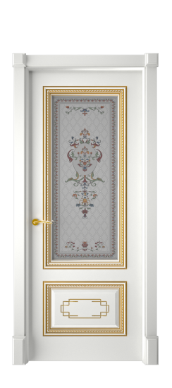 Багет А11.2 ДО | Белая эмаль патина золото