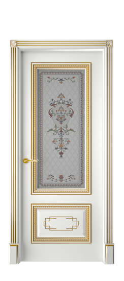 Багет А11.2 ДО | Белая эмаль патина золото