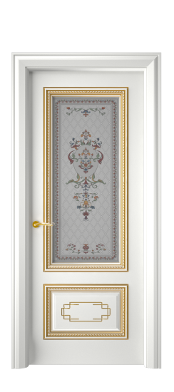 Багет А11.2 ДО | Белая эмаль патина золото