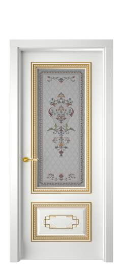 Багет А11.2 ДО | Белая эмаль патина золото