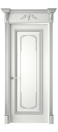 Багет А11.3 ДГ | Белая эмаль патина серебро