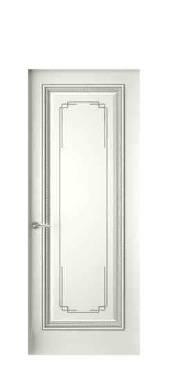 Багет А11.3 ДГ | Белая эмаль патина серебро