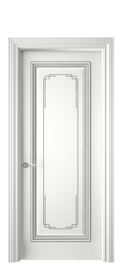 Багет А11.3 ДГ | Белая эмаль патина серебро