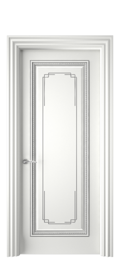 Багет А11.3 ДГ | Белая эмаль патина серебро