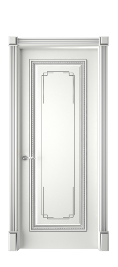 Багет А11.3 ДГ | Белая эмаль патина серебро