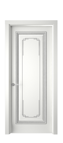 Багет А11.3 ДГ | Белая эмаль патина серебро