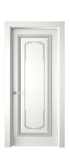 Багет А11.3 ДГ | Белая эмаль патина серебро