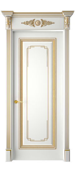 Багет А11.3 ДГ | Белая эмаль патина золото