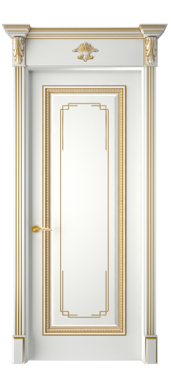 Багет А11.3 ДГ | Белая эмаль патина золото