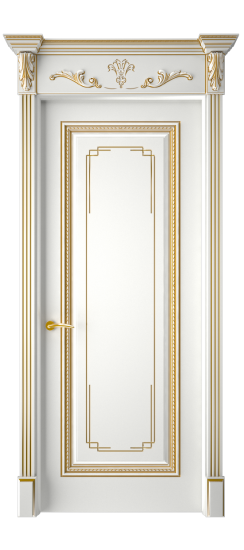 Багет А11.3 ДГ | Белая эмаль патина золото