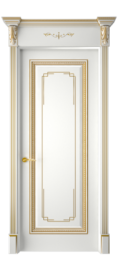 Багет А11.3 ДГ | Белая эмаль патина золото