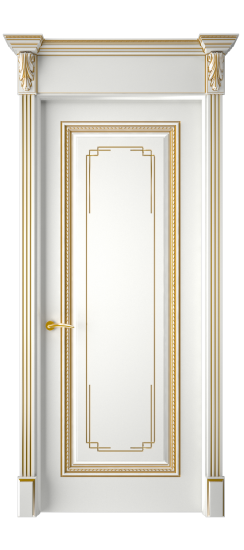 Багет А11.3 ДГ | Белая эмаль патина золото