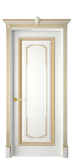 Багет А11.3 ДГ | Белая эмаль патина золото