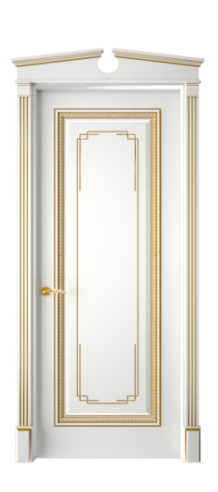 Багет А11.3 ДГ | Белая эмаль патина золото