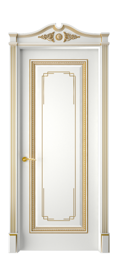 Багет А11.3 ДГ | Белая эмаль патина золото