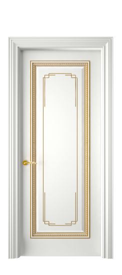 Багет А11.3 ДГ | Белая эмаль патина золото