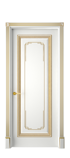 Багет А11.3 ДГ | Белая эмаль патина золото