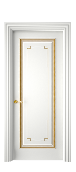 Багет А11.3 ДГ | Белая эмаль патина золото