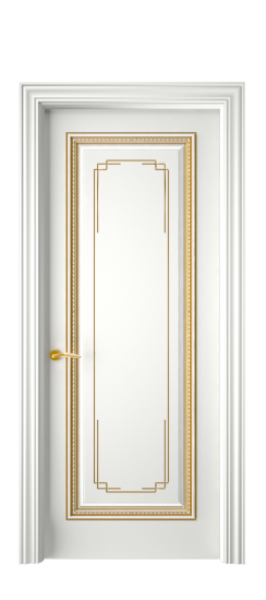 Багет А11.3 ДГ | Белая эмаль патина золото