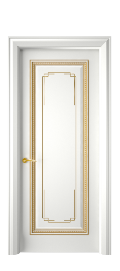 Багет А11.3 ДГ | Белая эмаль патина золото